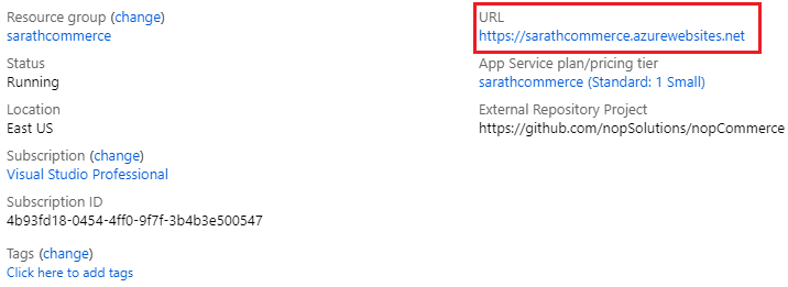 Create A nopCommerce Site In Azure As App Service